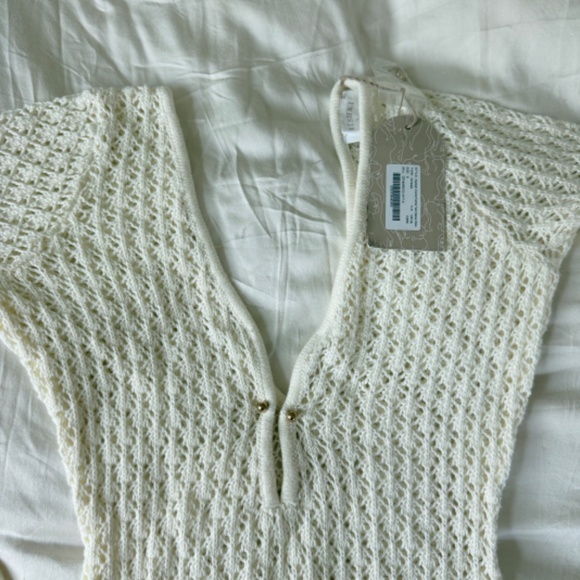 NWT Meshki Kayleigh Crochet Fishtail Maxi Dress – White – Size S - Picture 8 of 9